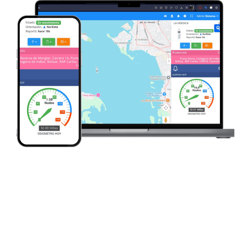plataforma Megarastreo Satelital para lanchas y botes con vigilancia 24/7